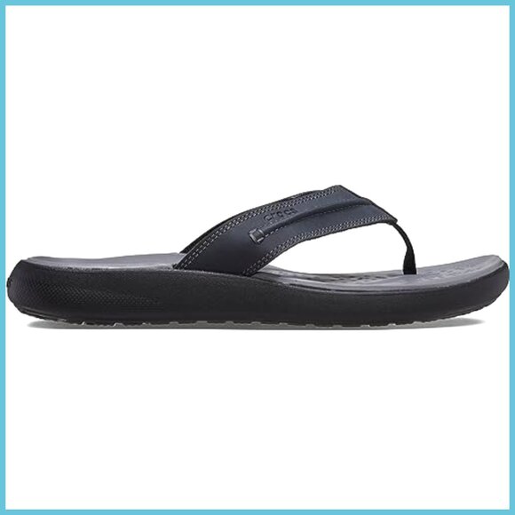 Faux Leather Flip Flop Sandals with LiteRide Comfort Technology main image 4
